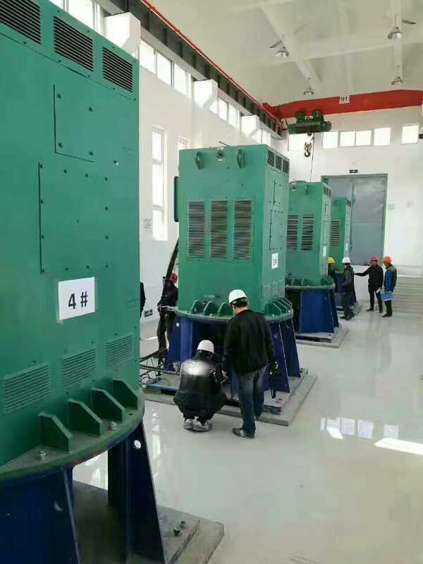 YRKK7103-4某污水处理厂使用我厂的立式高压电机安装现场